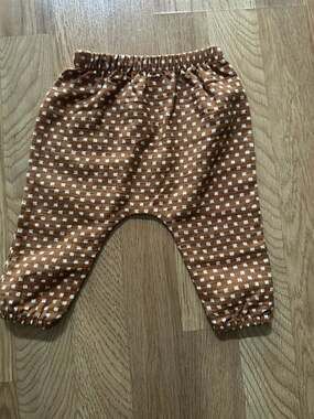 Quincy Mae Rust Grid Harem Pants 12-18m